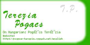 terezia pogacs business card